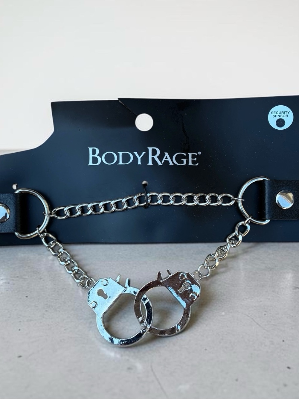 BodyRage Silver Handcuff Link Choker Necklace - Women